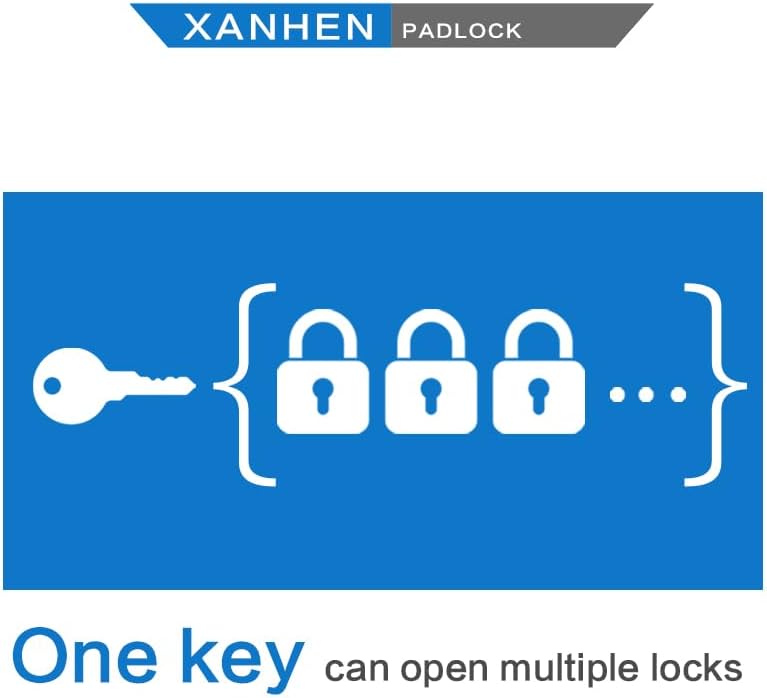 Lock Outdoor Padlocks, Key Lock, Padlocks with Same Key - Laminated Steel Keyed Padlocks with Long Shackle, 60 Pack, for Hasp Latch, Sheds, Fences, Storage Locker, School, Gym