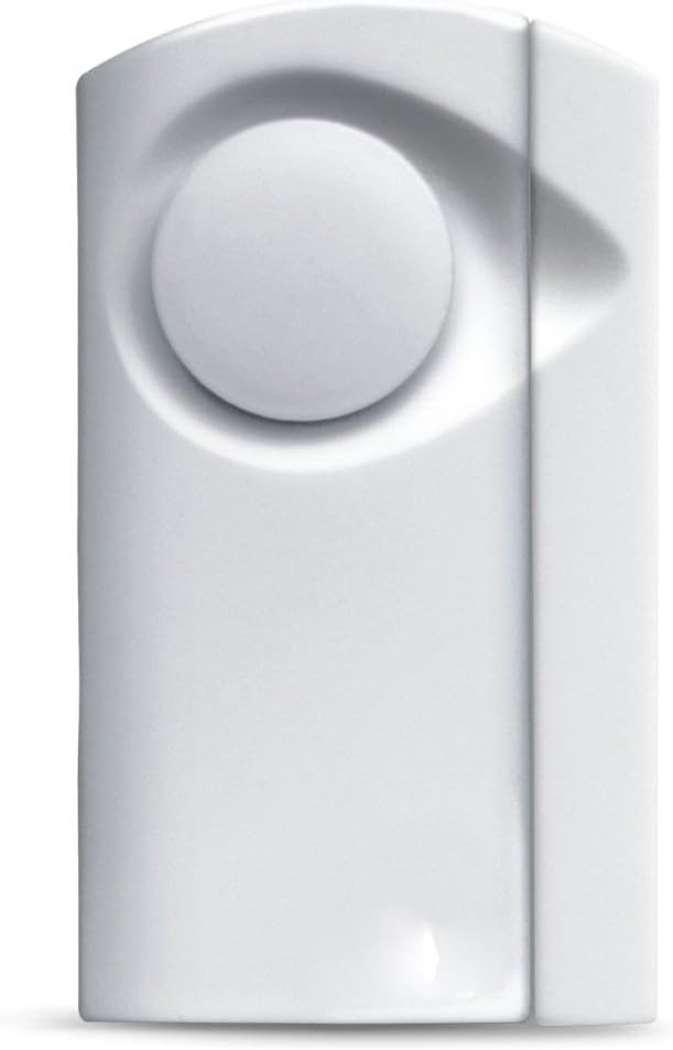 Newhouse Hardware DSCHM Door Alarm Sensor for Door Opening, Kids and Elders Safety, Burglar Alert, White, 1-Pack