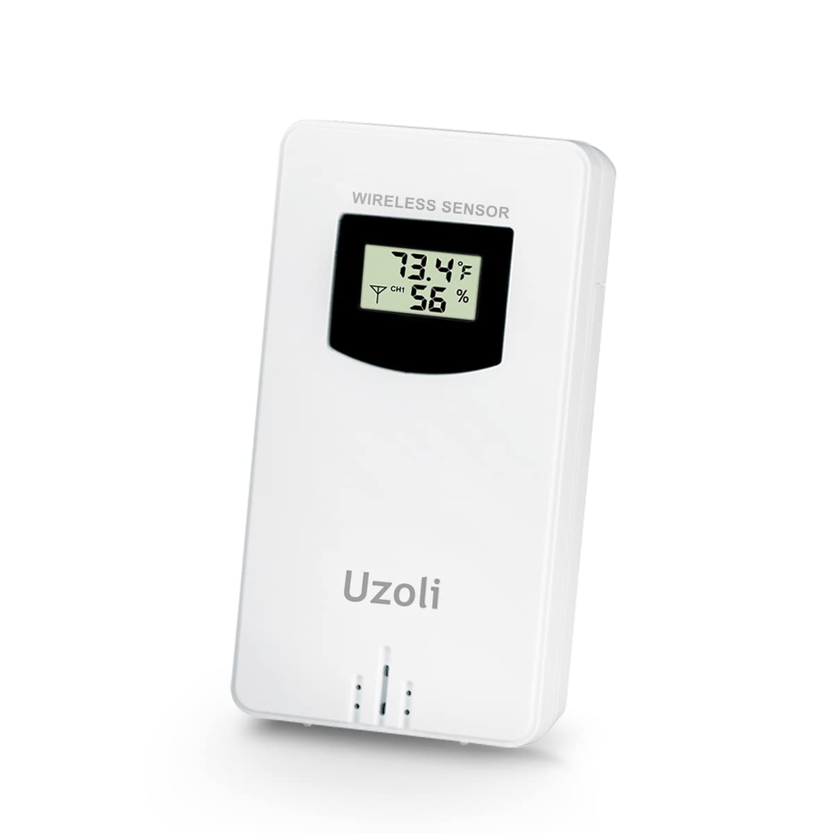 Uzoli Weather Station Sensor, Wireless Remote Sensor, Temperature Humidity Transmitter, Indoor Outdoor Thermometer Sensor, Indoor Outdoor Wireless Remote Sensor