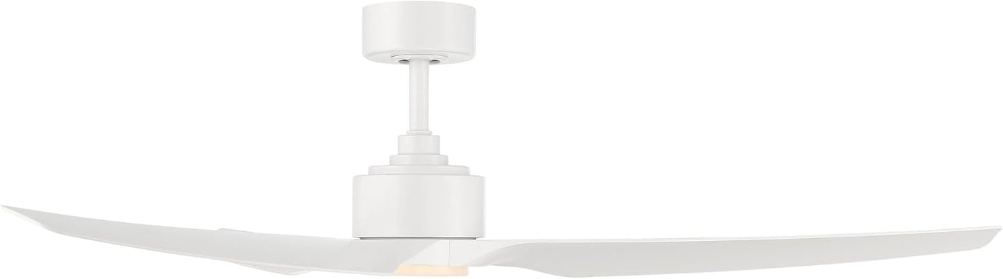 WAC F-056L-MW Stella 60" Outdoor Ceiling Fan with Lights and Remote Control, Matte White