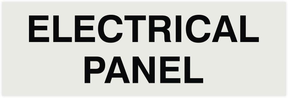 All Quality Basic Electrical Panel Sign - Fire Regulation Safety Compliance Sign - Lt Gray - Medium (1 Pack)