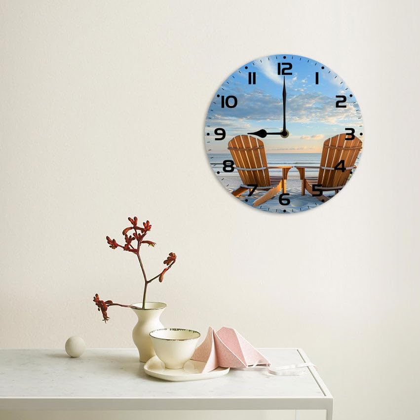 10 in Flower -126 Wood Wall Clock – Digital Time Display, Smart Home Compatible for Bedside or Workspace