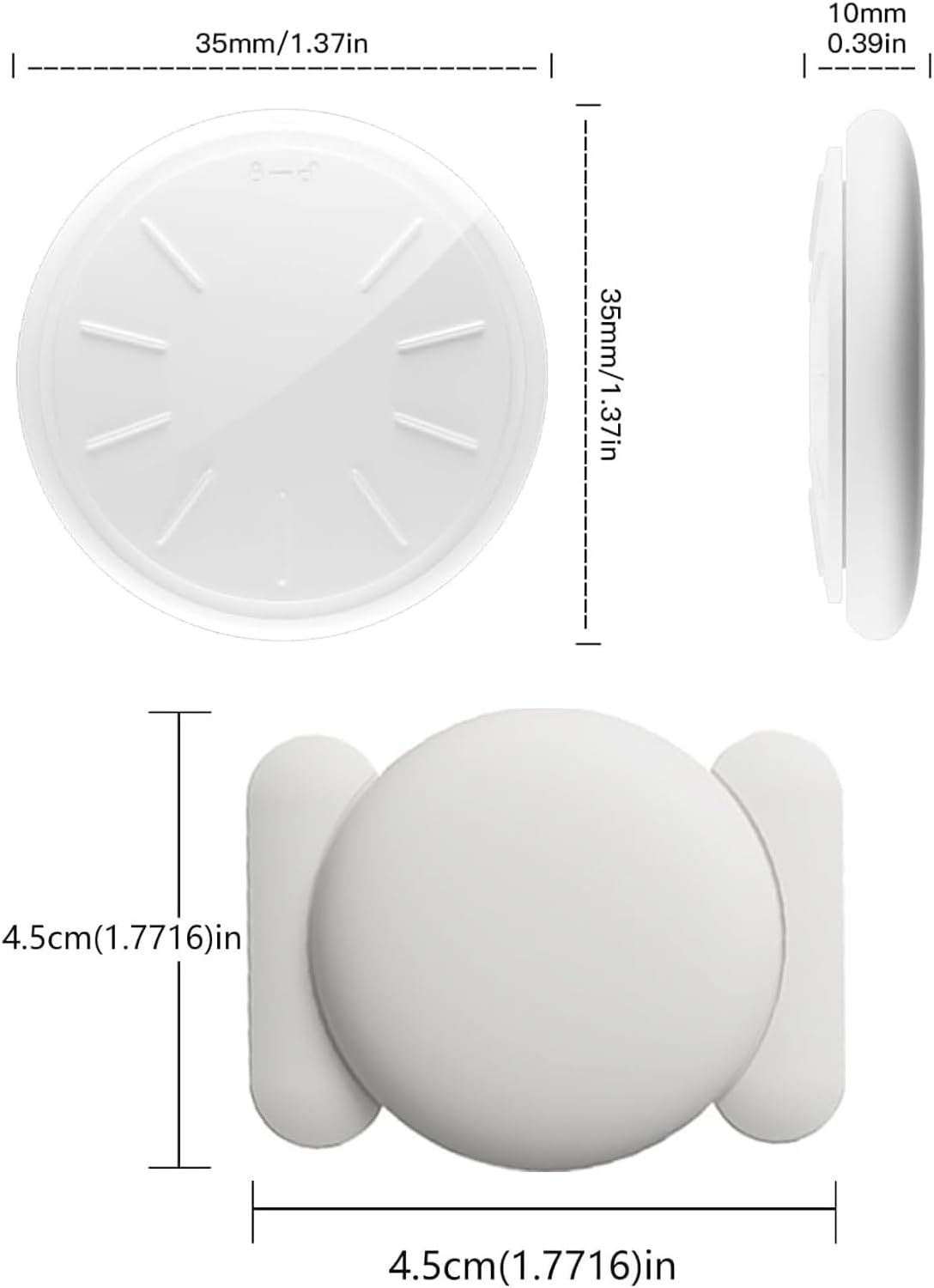 GPS Tracker for Vehicles No Subscription, 1PCS Real Time GPS Tracker for Car Work with Find My (iOS Only), Mini Hidden Car Tracker Device with Magnetic Case, No Monthly Fee (White)