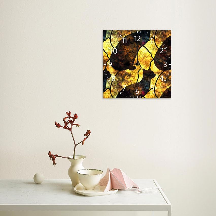 10 in Cats -267 Wood Wall Clock – Digital Time Display, Smart Home Compatible for Bedside or Workspace