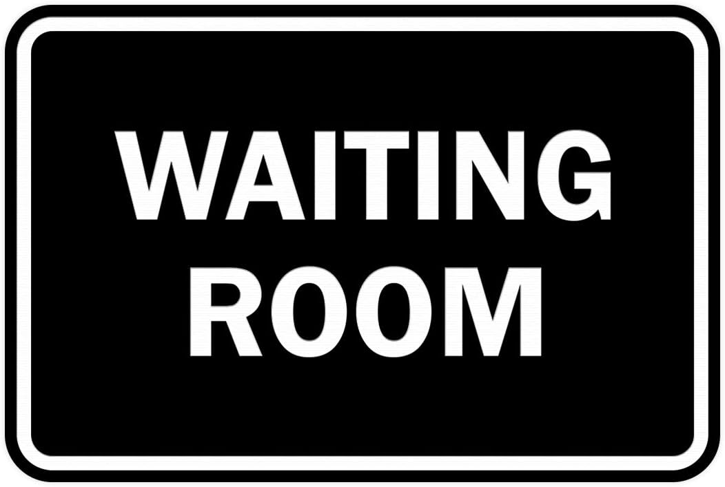 Signs ByLITA Classic Framed Waiting Room (Black) - Small