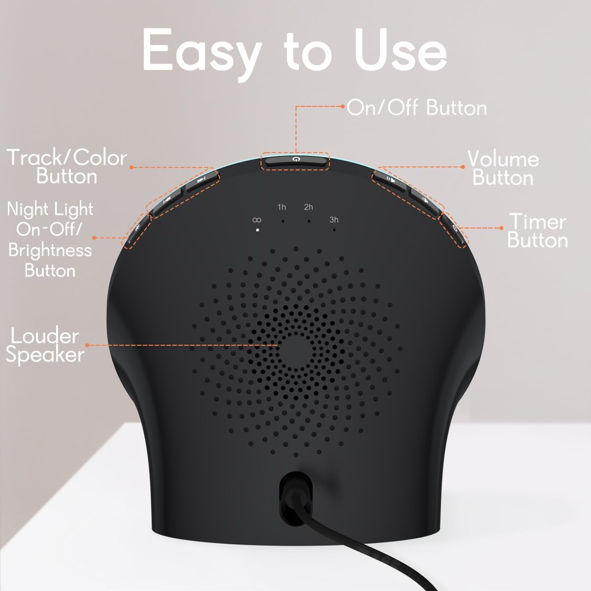 BrownNoise White Noise Machine with 30 Soothing Sounds 12 Colors Night Light and Sound Machine 36 Volume Levels 4 Timers and Memory Function 10 Adjustable Brightness Sleep Machine for Baby Adults Kids