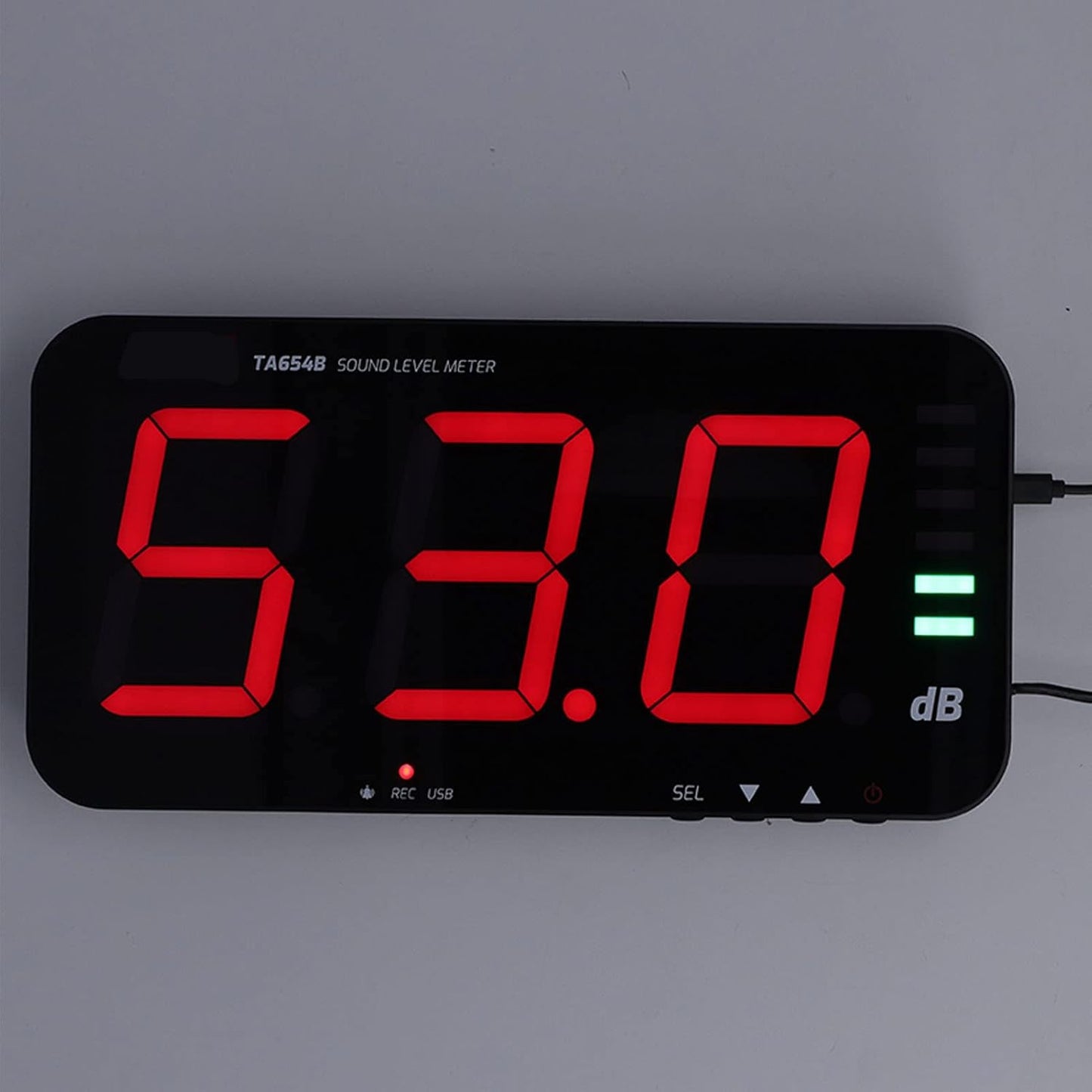 Pssopp 13in Screen Sound Level Meter, Digital Decibel Reader with Adjustable Brightness and Alarm Function, for Environmental Noise Monitoring
