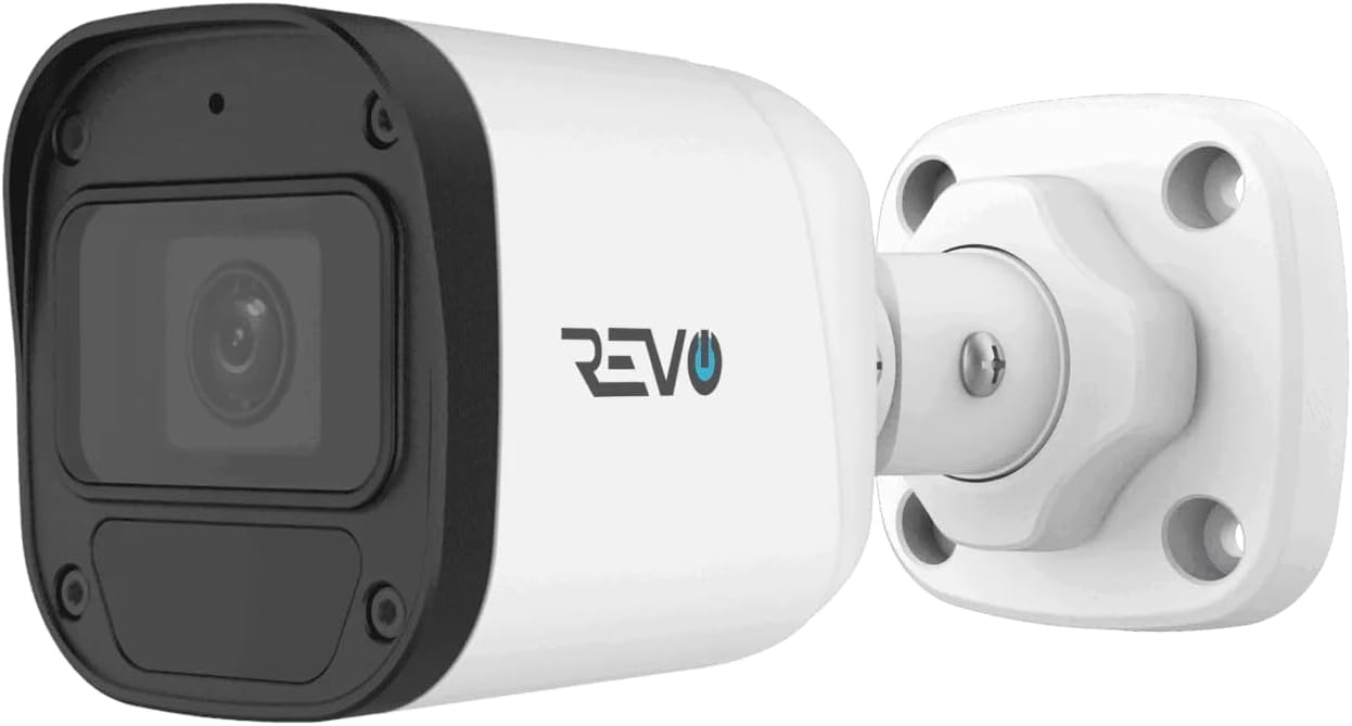 Revo Ultra Blue Series 8CH 4K POE H.265 NVR, 2TB & 6X 2K (4mp) Indoor/Outdoor IR Cameras with Built-in Mic – Remote Access Via Pc, Mac & Phone (No Monthly Fee)
