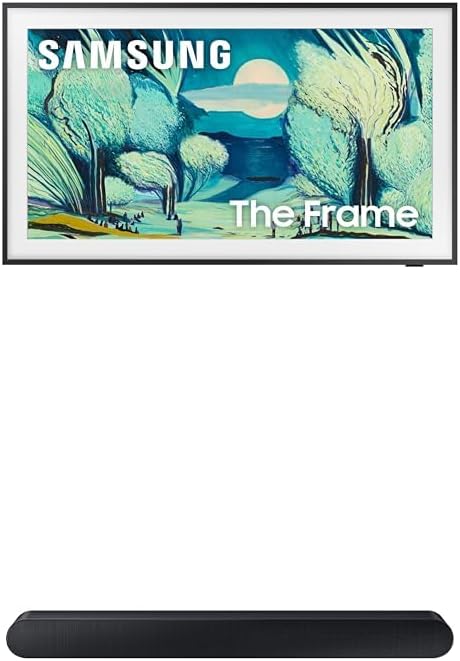 Samsung 50-Inch Class The Frame LS03F 4K QLED Smart TV (2025 Model) Modern Frame Design + SAMSUNG S60D 5.0ch Soundbar w/Wireless Dolby Atmos Audio, All-in-One Design, Q-Symphony, HW-S60D/ZA