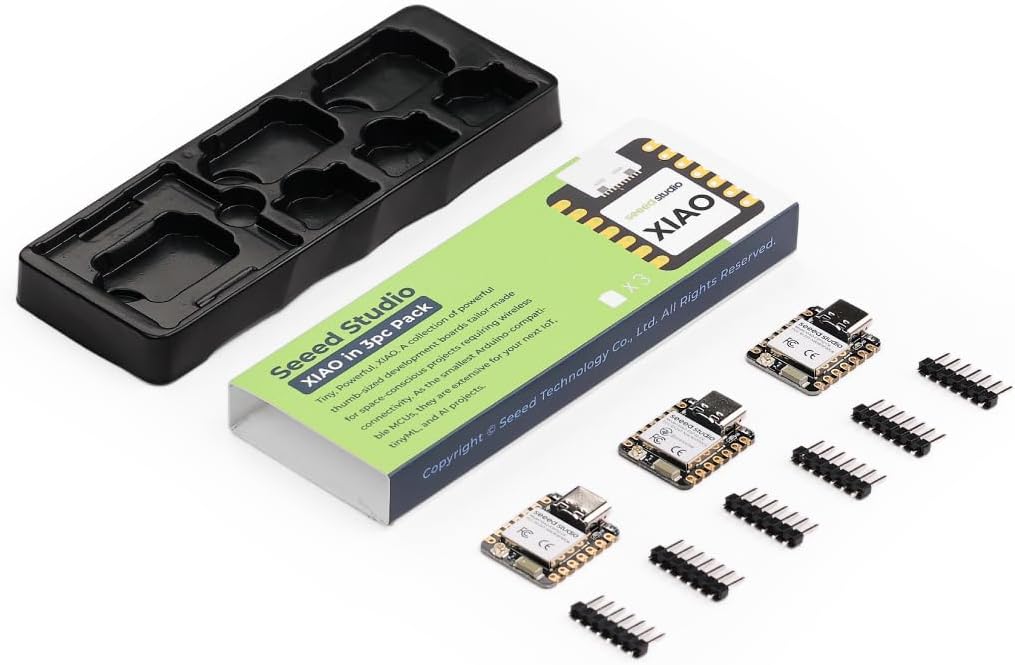 XIAO ESP32C6 3PCS Pack - 2.4GHz Wi-Fi 6, BLE 5.0, Zigbee, Matter, Thread, onboard Antenna and External Antenna Interface