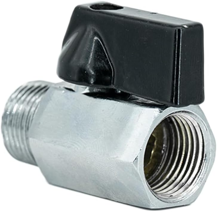 Brass Mini Ball Valve 1/4" NPT Female x Male Shut-Off Valve(Pack of 2)