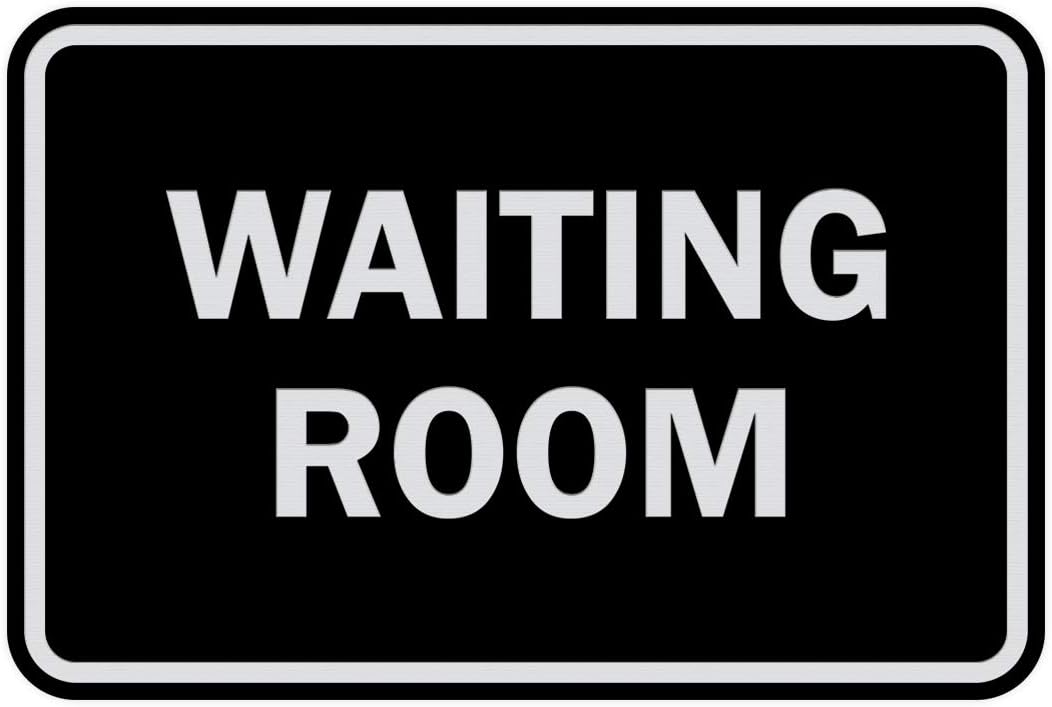 Signs ByLITA Classic Framed Waiting Room (Black/Silver) - Large