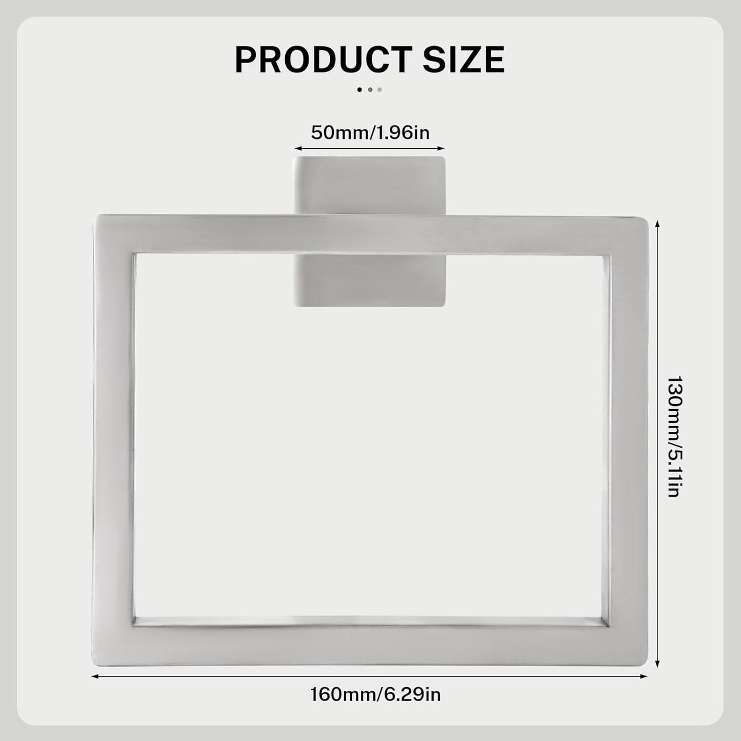 Brushed Nickel Towel Ring Towel Holder for Bathroom Bath Towel Hanger Stainless Steel Bathroom Hardware Accessories Wall-Mounted Towel Rack