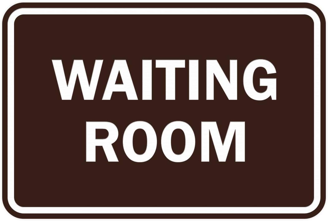 Signs ByLITA Classic Framed Waiting Room (Dark Brown) - Small