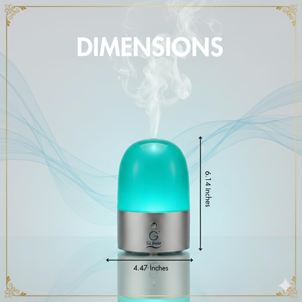 Gโs Breeze Smart Diffuser with Refill โ Bluetooth & Wi-Fi App Control, Gradient LED Lighting, Adjustable Scent Intensity, Low Noise, 24 Hour, Aromatherapy Diffuser for Home & Office - Floral Dream