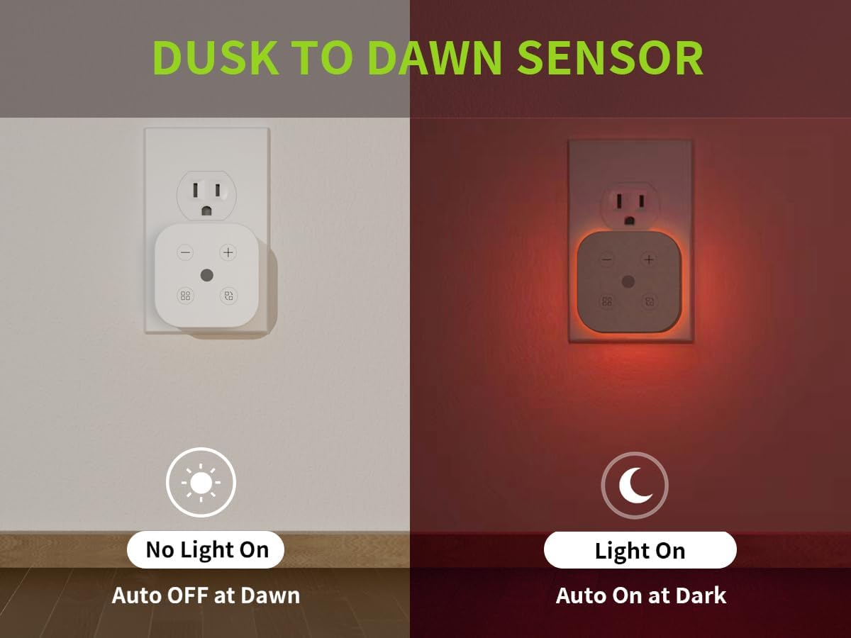2 Pack 630nm Dim Red Sleep Light Plug in Night Light, Baby Nursery, Kids Adult Sleep Light, Blue Purple Red Three Colors Night Light, Dimmable, Bedroom, Bathroom, Hallway, Kitchen