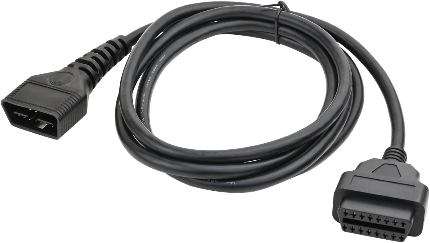 iKKEGOL Full 16 Pin OBD2 OBD II Male to Female Extension Cable Cord Diagnostic Tool Adapter for Auto Car Vehicle Truck 24V All OBD2 Port Plug Connector 24AWG (1M/3.3FT)