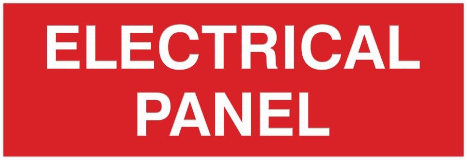 All Quality Basic Electrical Panel Sign - Fire Regulation Safety Compliance Sign Red - Medium (1 Pack)
