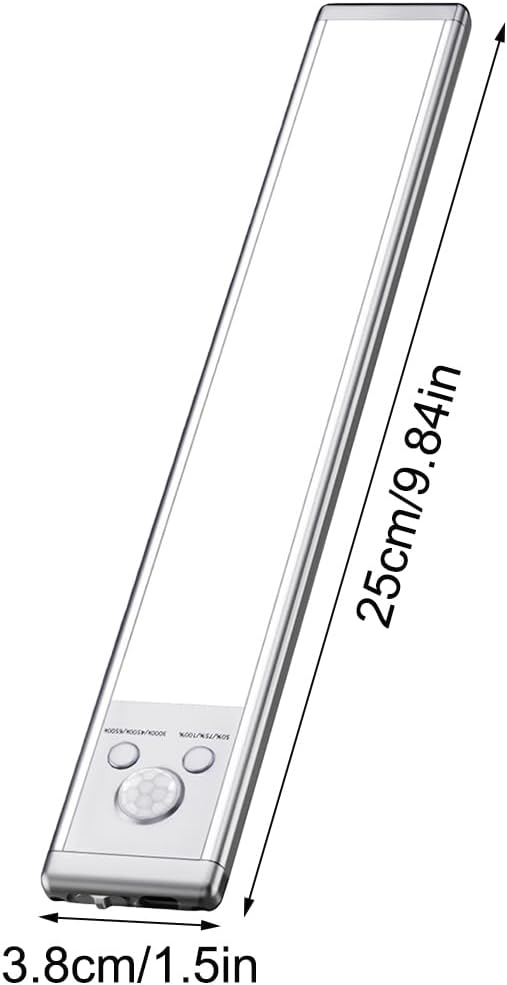 Under Cabinet Kitchen Lights, 2PCS Motion Sensor LED Dimmable Lamp, Magnetic Motion Sensor Light, Rechargeable LED Wardrobe Lights for Under Cabinet Closet Hallway Kitchen Bedroom Shelf Counter
