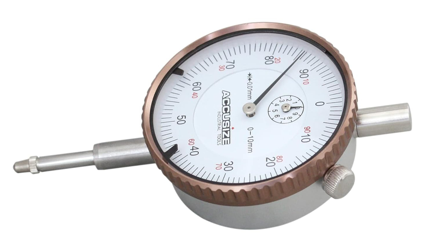 Accusize Industrial Tools 0-10 mm by 0.01 mm Metric Dial Indicators, P900-S001