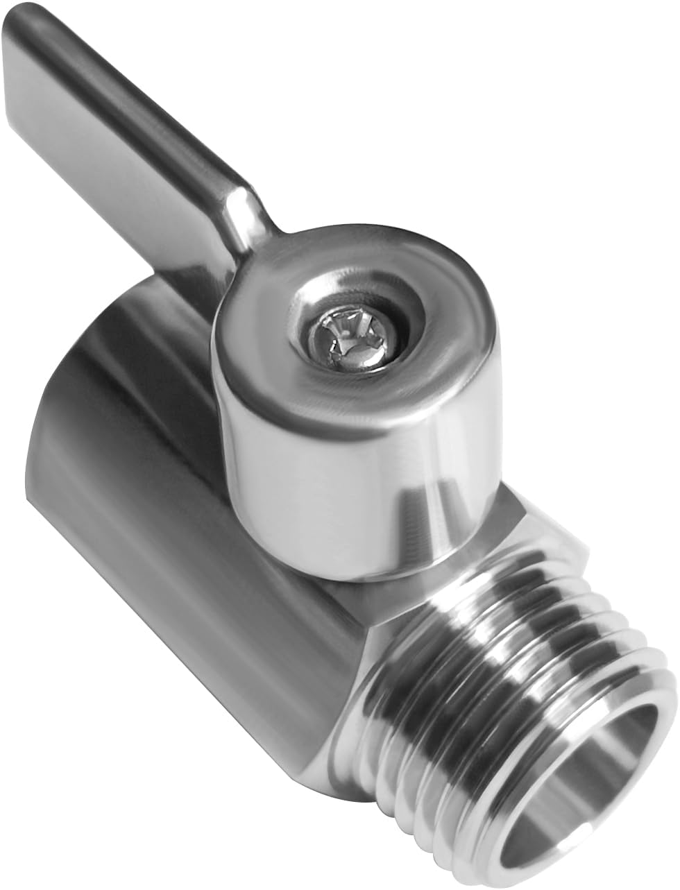 Beduan Mini Ball Valve Stainless Steel(316) 1" NPT Male x NPT Female Mini Ball Shutoff Valve