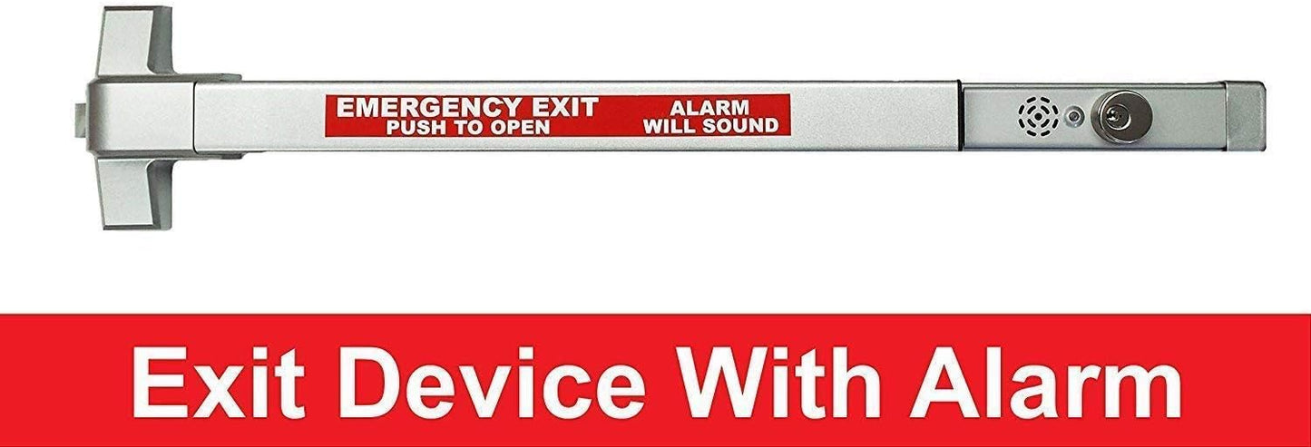Dynasty Hardware Commercial Door Push Bar Panic Exit Device with Alarm Sprayed Aluminum