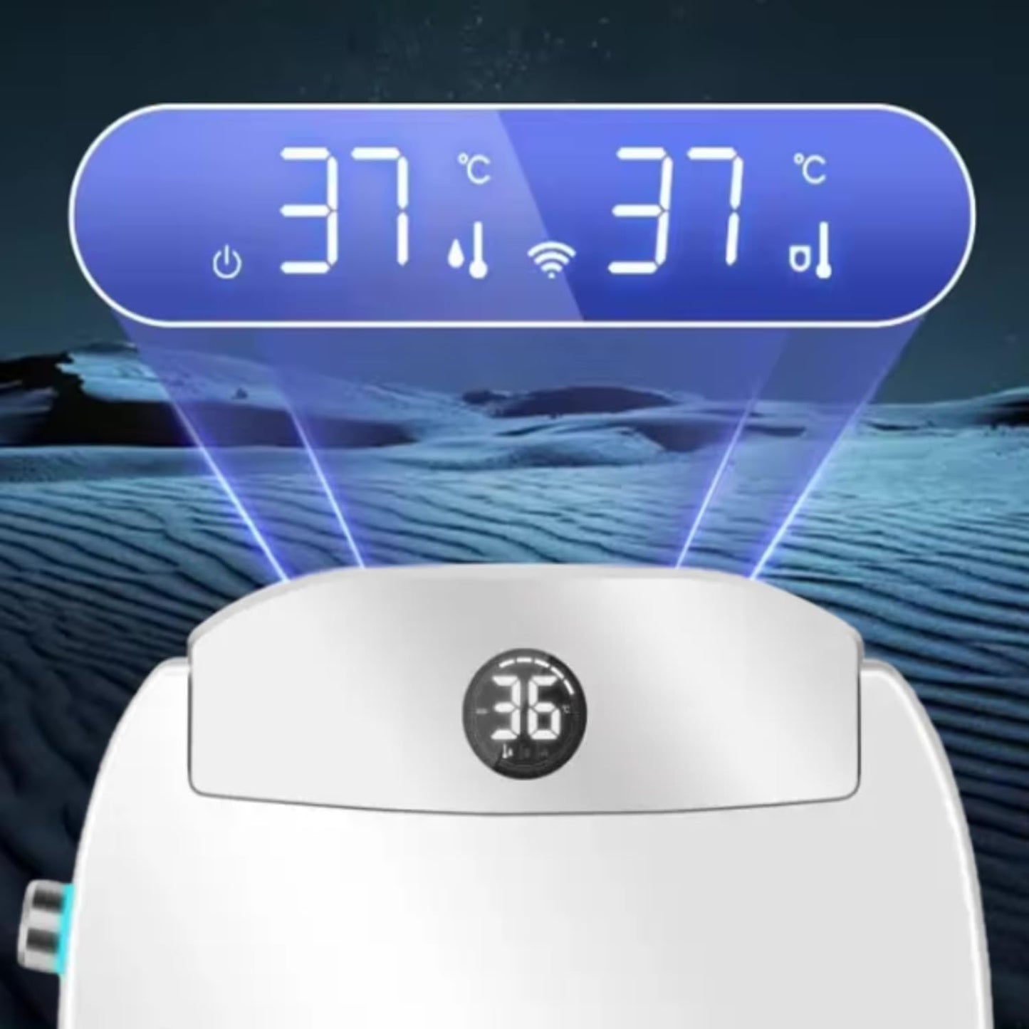Electric Bidet Toilet Seat, Auto Open/Close Lid & Seat with Radar Sensor, Unlimited & Filtered Warm Water, 8 Modes Spa Wash, Warm Air Dryer, Heated Seat, 10-year warranty. (TB-51E, Round)