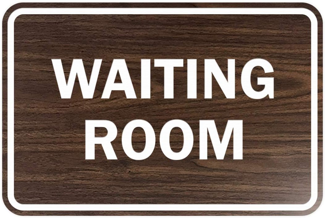 Signs ByLITA Classic Framed Waiting Room (Walnut) - Large