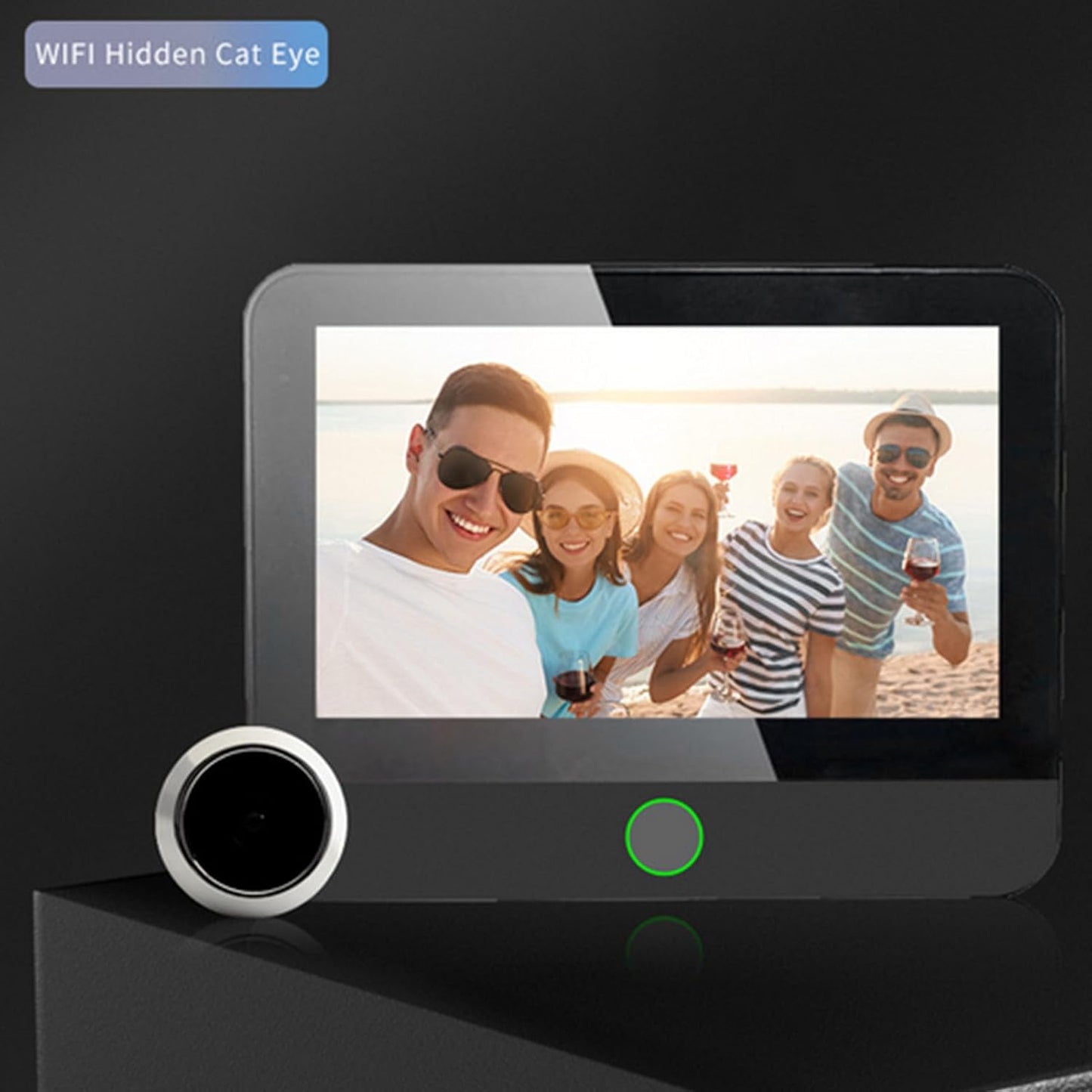 Fockety Digital Door Viewer, 1080P HD Door Peephole Camera with LCD Color Screen, Motion Detection & 120° Wide Angle, Video Peephole Door Camera Built in Rechargable Battery for