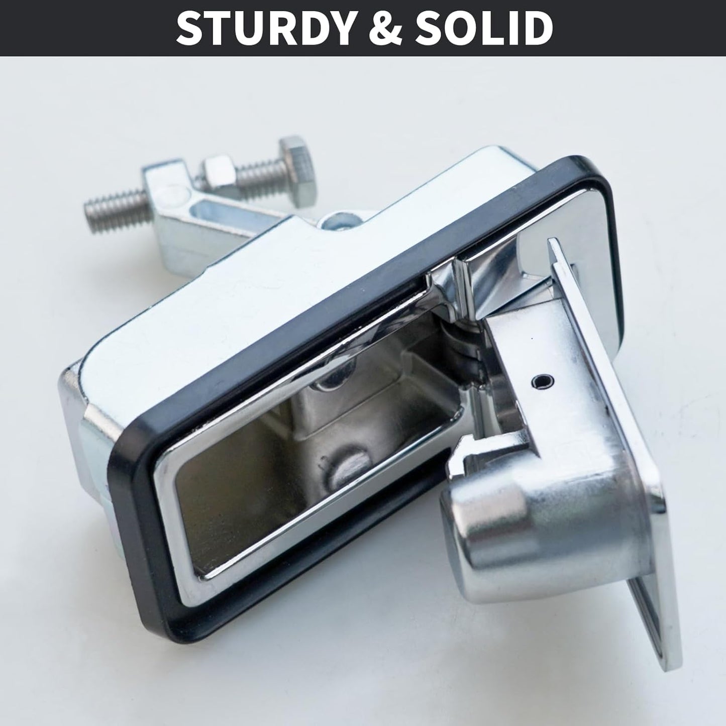 Loclink Compression Latch Lock Marine Grade Zinc Alloy for Boat Hatches, RV Camper Adjustable Lever Push Nutton Latches Hand Operated, 2-Pack with 4 Keys