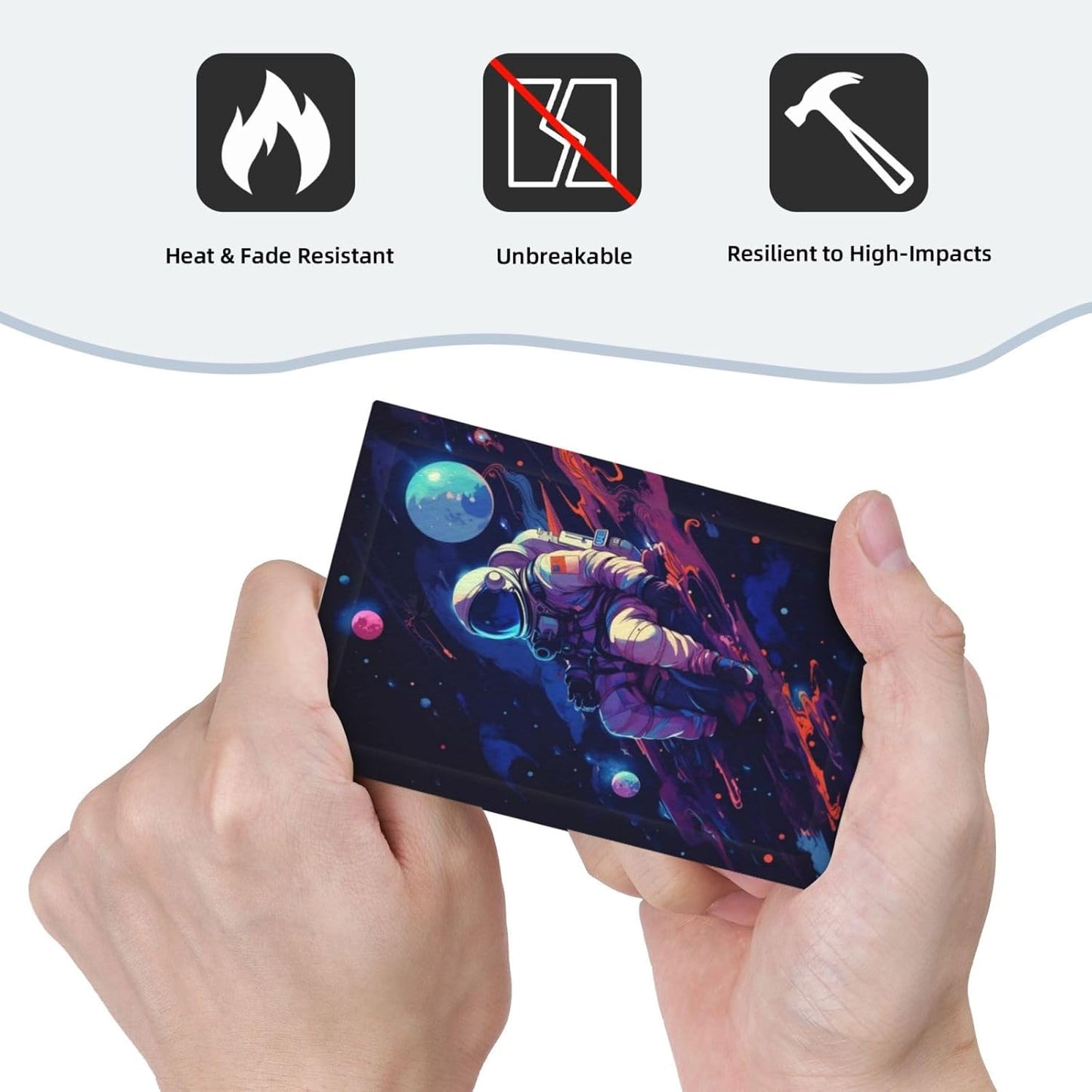 Decorative Light Switch Cover Plate Purple Space Astronaut Planet 1 Gang No Device Single Blank Outlet Covers Wall Plate Cover Switchplate Electrical Face Plate for Bedroom Home Decor