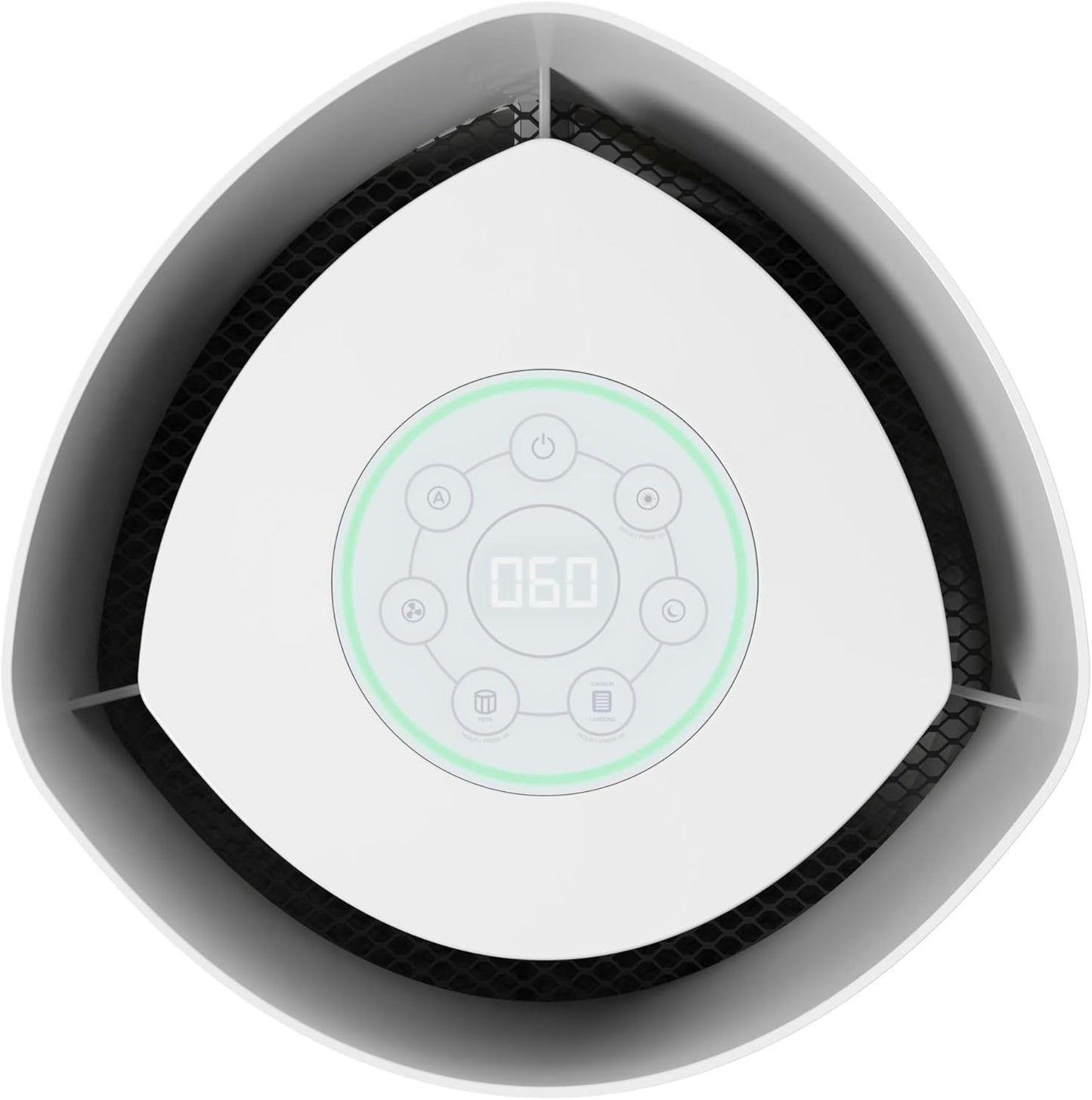 GermGuardian Airsafe+ XL Intelligent Air Purifier for Home, Wildfire Smoke, Pollen, Odors with HEPA Pure Filter, UV-C, Air Quality Indicator, for Large Rooms 1680 sq. ft, 20”, Gray/White, AC3200
