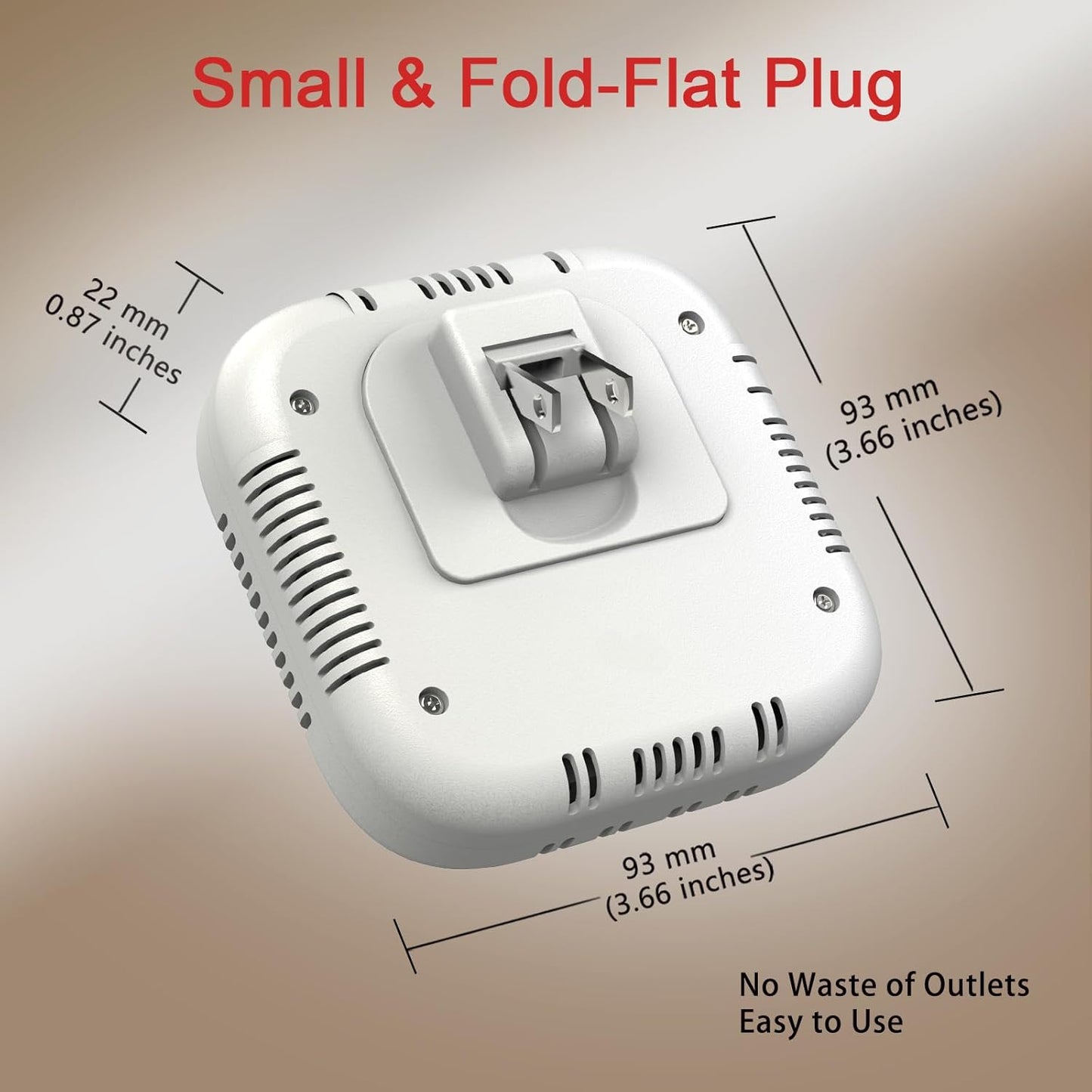 Carbon Monoxide & Natural Gas Detector Plug-in, 4-in-1 Natural Gas, CO, Propane, Temp, Humidity & Explosive Gas Alarm with Foldable Plug for Home, Apartment, Hotel
