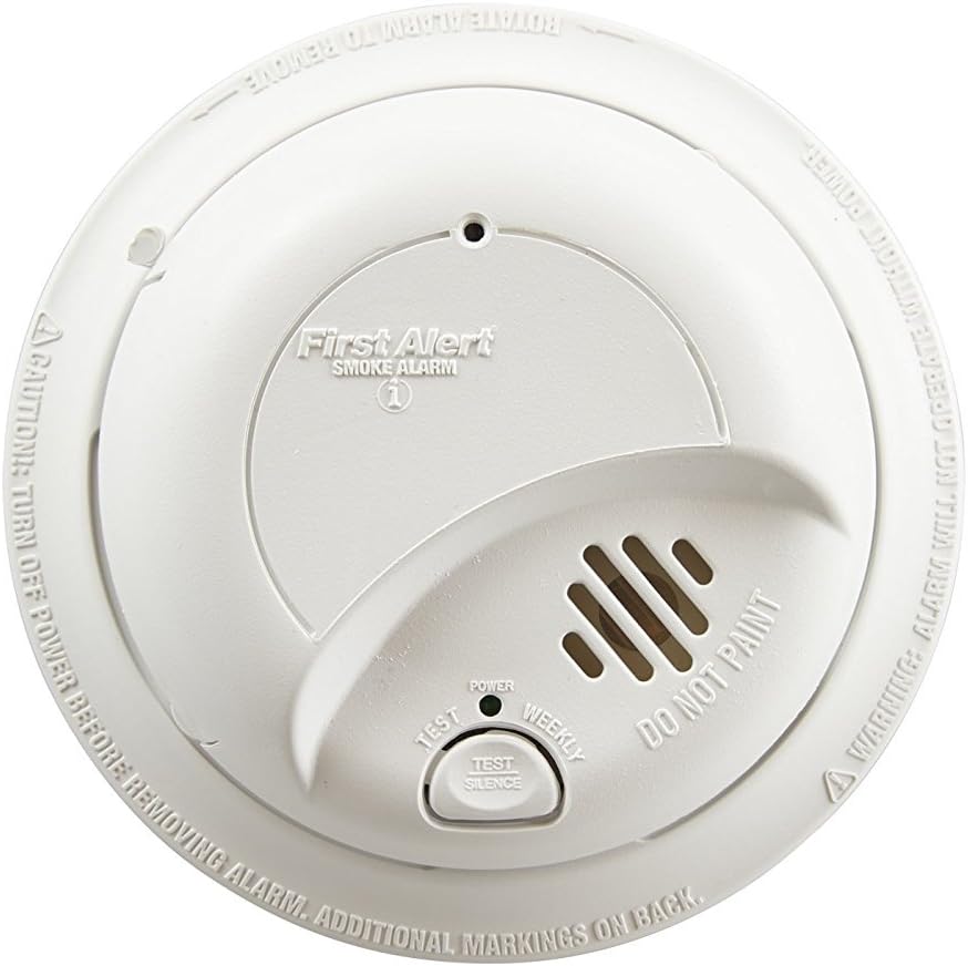 First Alert 9120B Smoke Detector, Hardwired Alarm with Battery Backup, 3-Pack