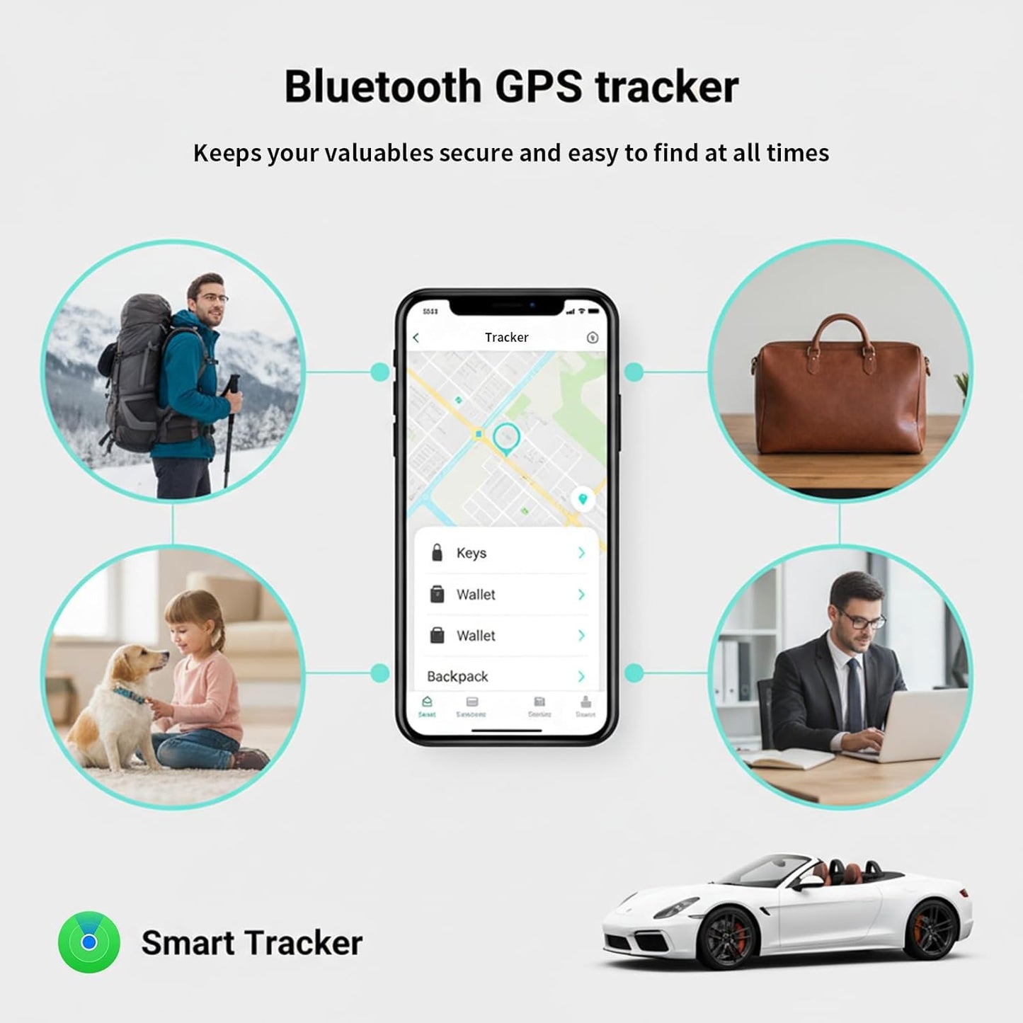 No Subscription GPS Tracker for Vehicles Work with Find My (iOS Only) Real-Time Mini Tracker Tags Global Coverage Hidden Car Locator Tracking Device with Magnetic Case No Monthly Fee Required