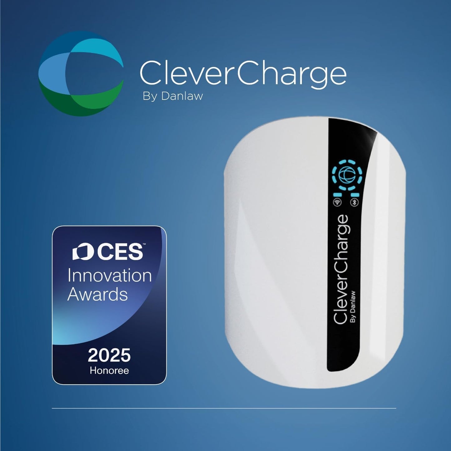 CleverCharge EV112A Wi-Fi Enabled Level 2 EV Charger, NEMA 14-50 EVSE with J1772 Connector & CleverKey AI, Up to 40A / 240V, UL/Energy Star Rated, 25ft Cable, Soft White