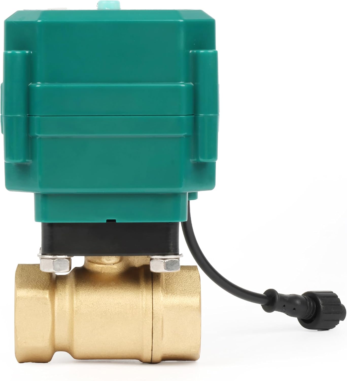 U.S. Solid 3/4" Smart Motorized Ball Valve - Brass Remote App Mobile-control Electrical Ball Valve with Manual Switch, Plug Connection