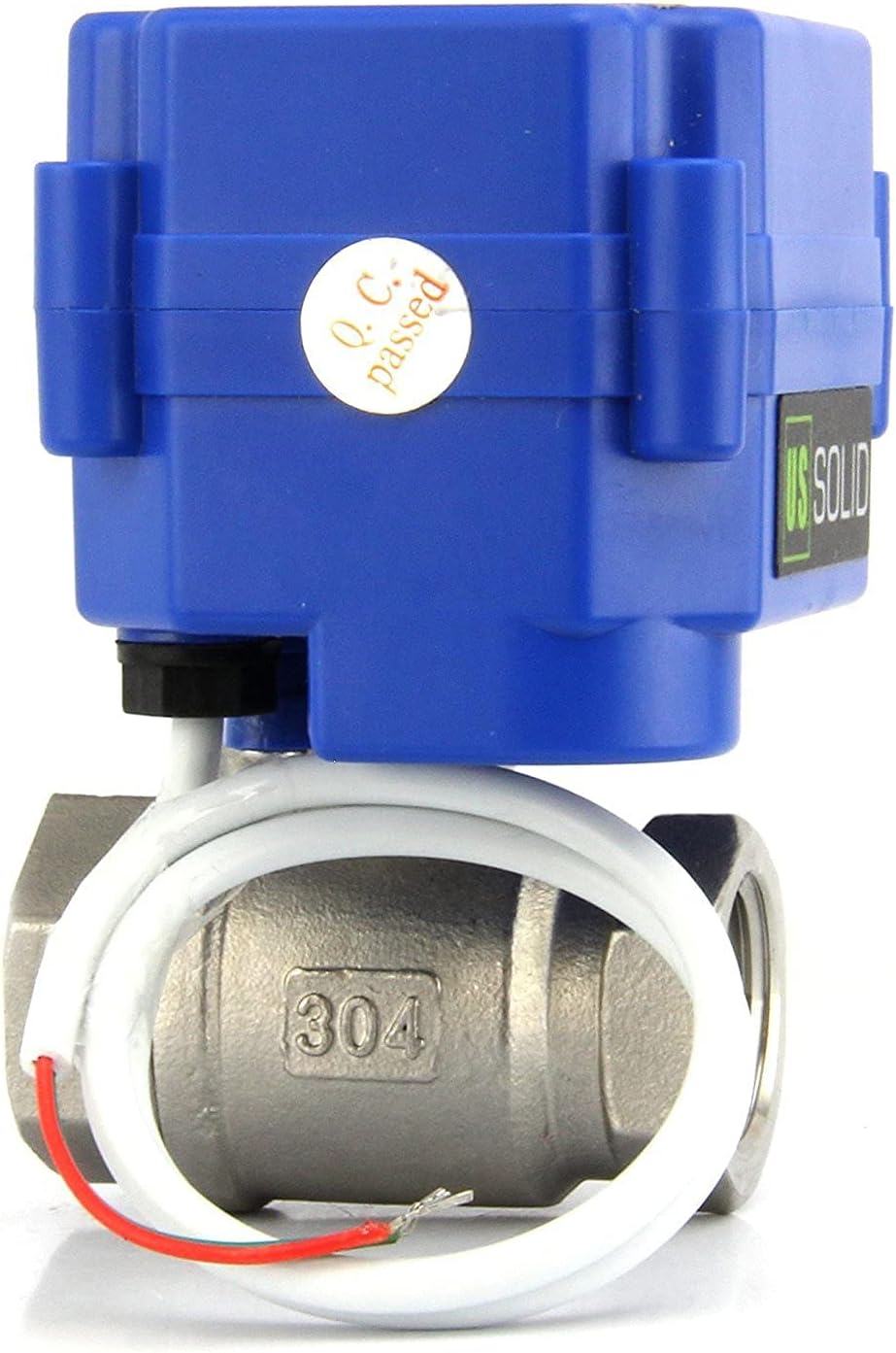 U.S. Solid 3/4" Motorized Ball Valve 85-265V AC Stainless Steel Electrical Ball Valve, 2 Wire Auto Return Setup Normally Closed