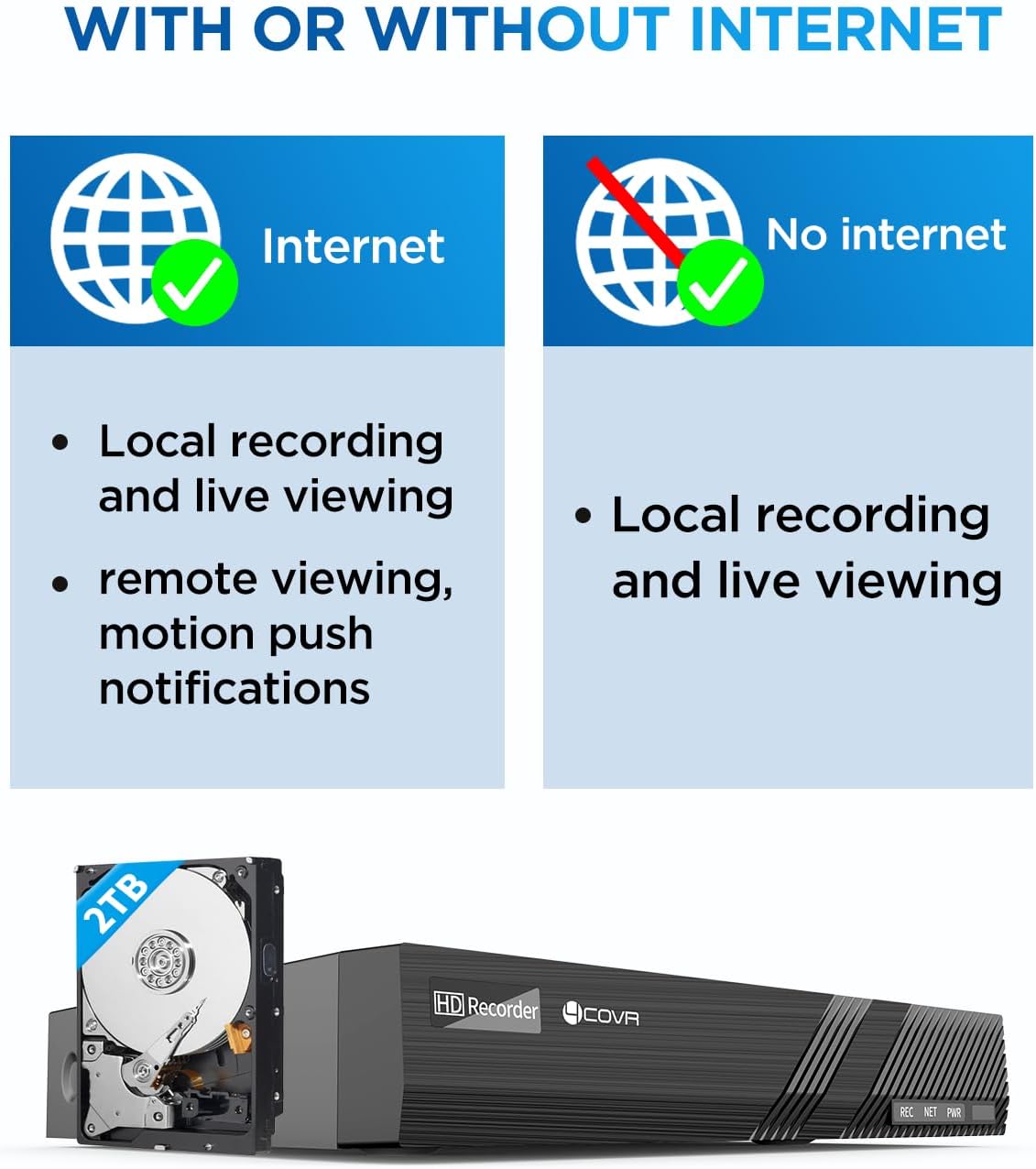 4COVR 4K Home Security Camera System, 2 Way Audio Talk & Smart Color Night Vision, 8X 8MP IP67 PoE IP Dome Camera, 8CH H.265 NVR 2TB HDD, AI Human Vehicle Detection, 24/7 Recording, LY97KA8M0808
