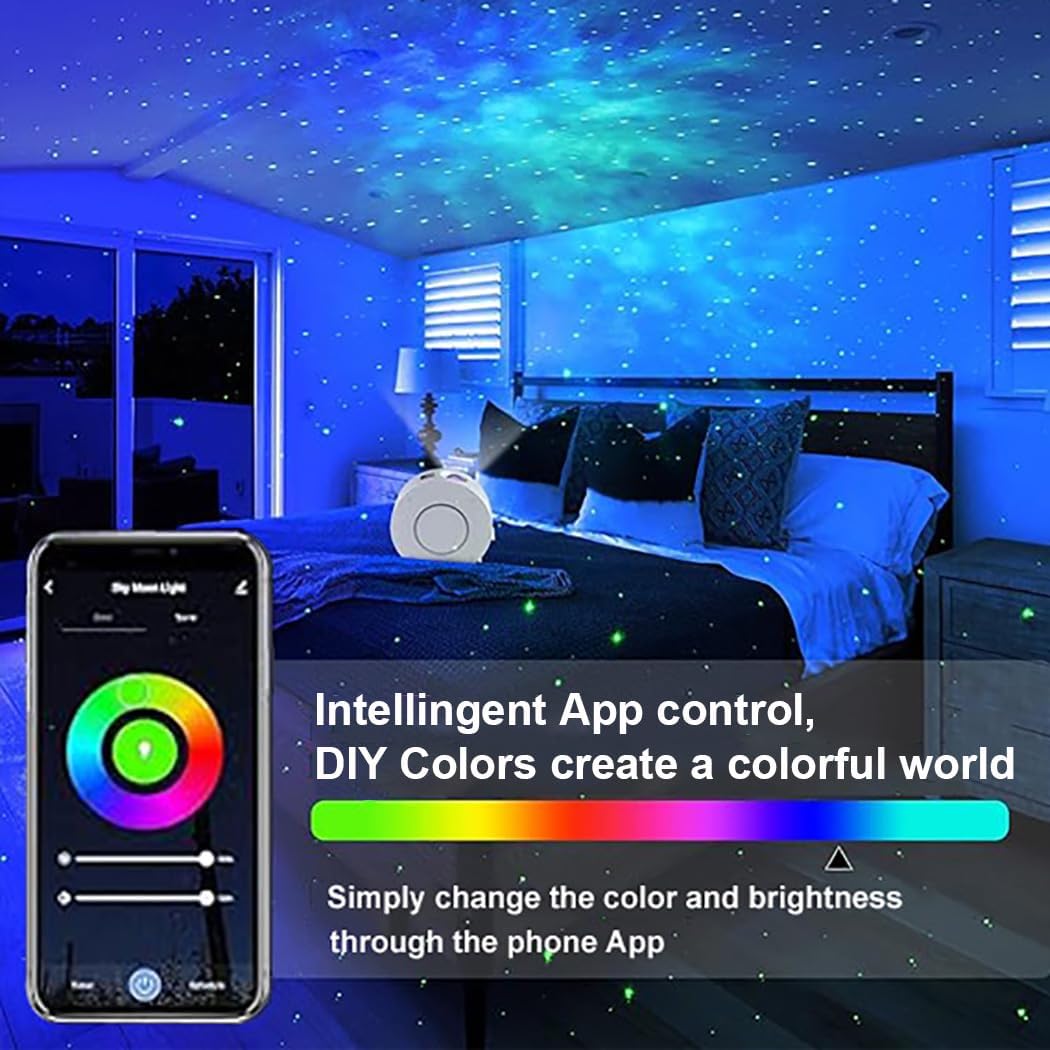 Galaxy Projector for Bedroom, Star Projector,Smart APP Control Memory Setting, Compatible with Alexa & Google Home, for Kids Adults Bedroom,Room Decor,Game Room,Party (Green Star+Remote)