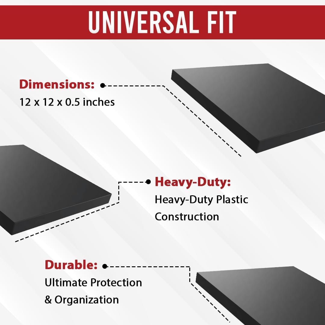 USA Made RV Leveling Jack Flex Pads 12" – Heavy-Duty Rubber Jack Pads (4-Pack) – Non-Slip, Shock-Absorbing Stabilizer Mats for Camper & Trailer – Prevent Sinking & Sliding