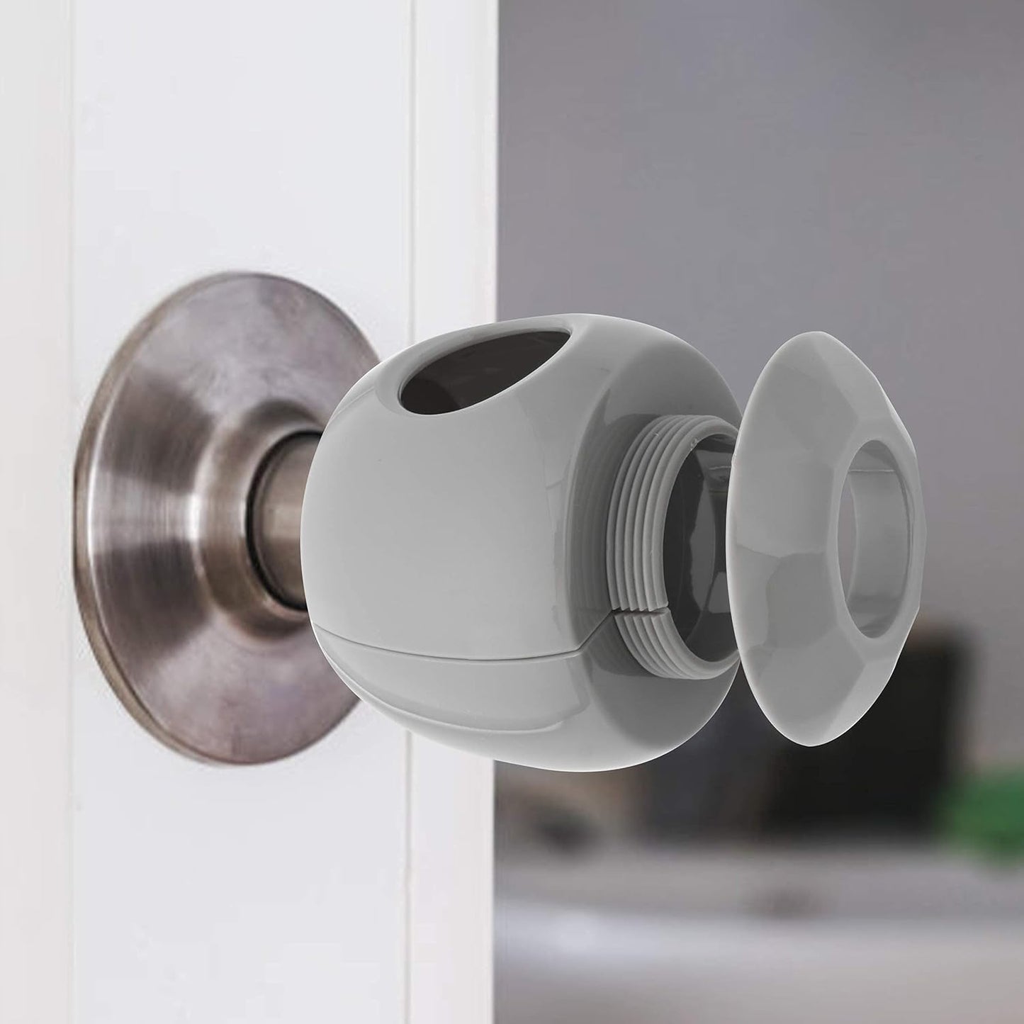 New & Improved - Door knob Baby Safety Cover - 5 Pack - Deter Little Kids from Opening Doors with A Child Proof Door Handle Lock - Driddle