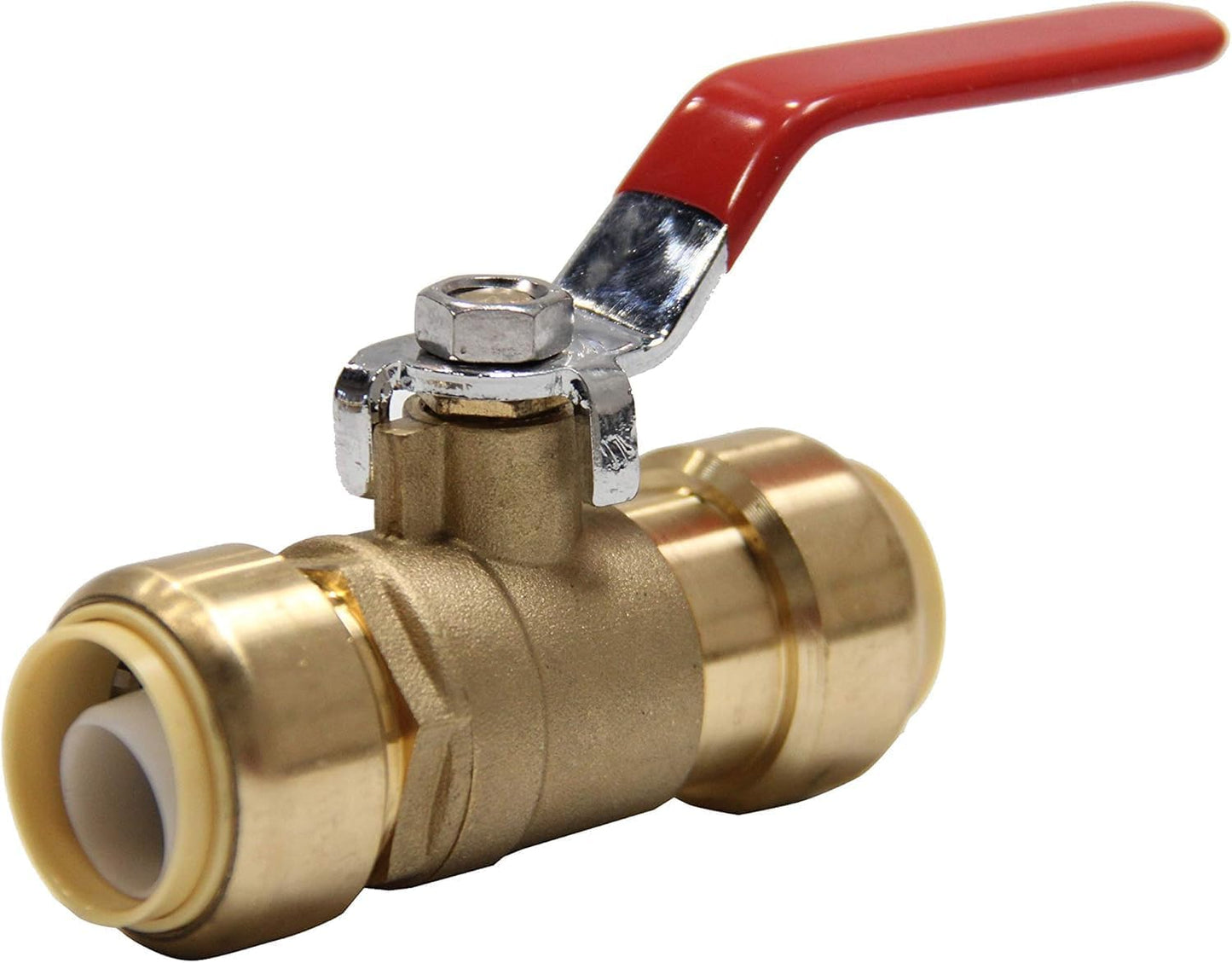 (Pack of 50) EFIELD 3/4 Inch Ball Valve for Push-Fit Valve Full Port Ball Valve Brass UPC Certified,(PF-VALVE012-50PCS)