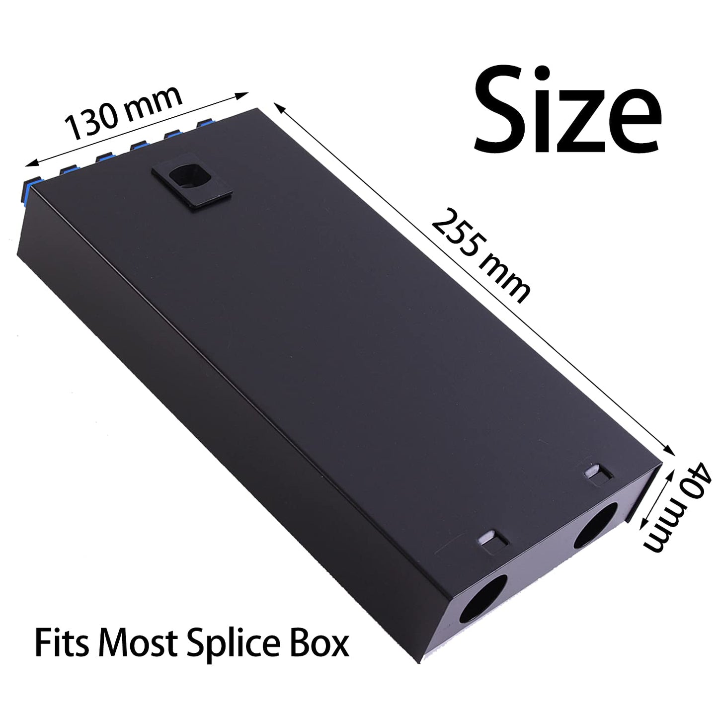VFLTOOL LC-SM 6 Duplex Box Cables 12 Port Wall Mount Fiber Enclosure With Spool Singlemode OS1 Kit - Includes 1 Meter 12 Strand UPC Pigtail and 6 Port Duplex LGX Loaded Panel