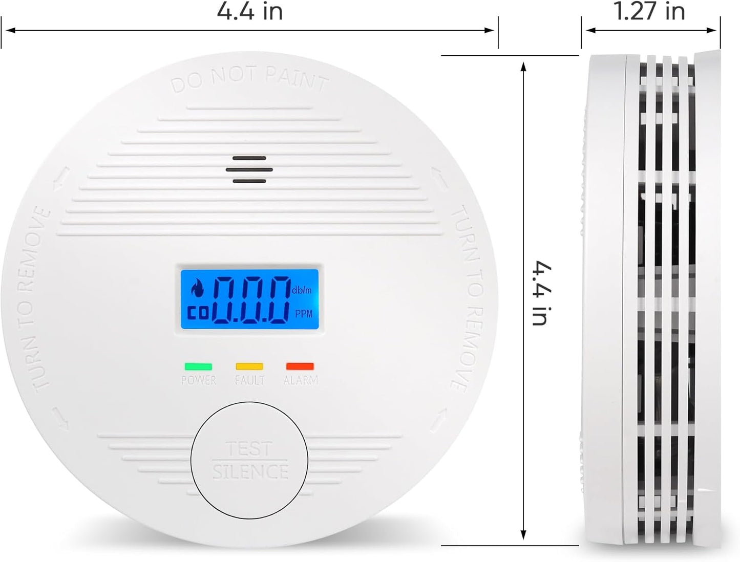 Interconnected Smoke and Carbon Monoxide Detector, 10-Year Battery Wireless Interlinked Smoke & CO Alarm with Dual Sensors, Home Fire & CO Safety Protection (3Pack)