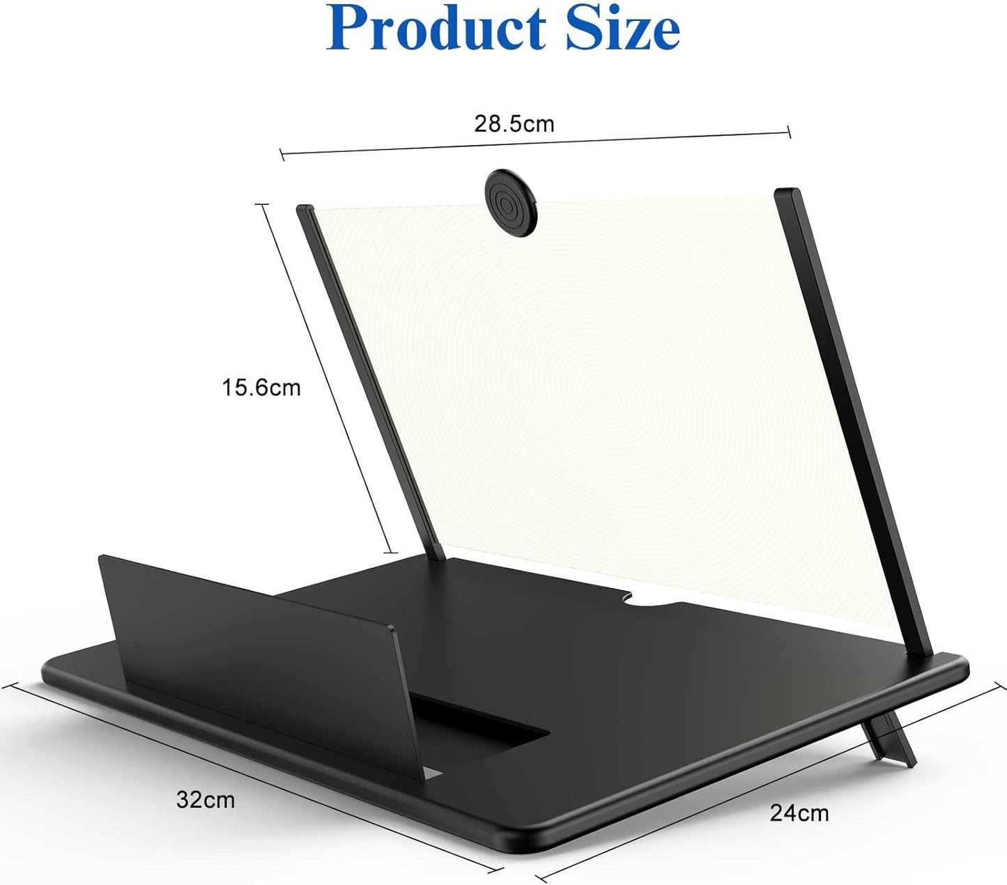 16" Screen Magnifier for Cell Phone,Fanlory 3D HD Magnifying Projector Screen Enlarger for Movies, Videos and Gaming, Foldable Phone Stand with Screen Amplifier,Compatible with All Smartphones