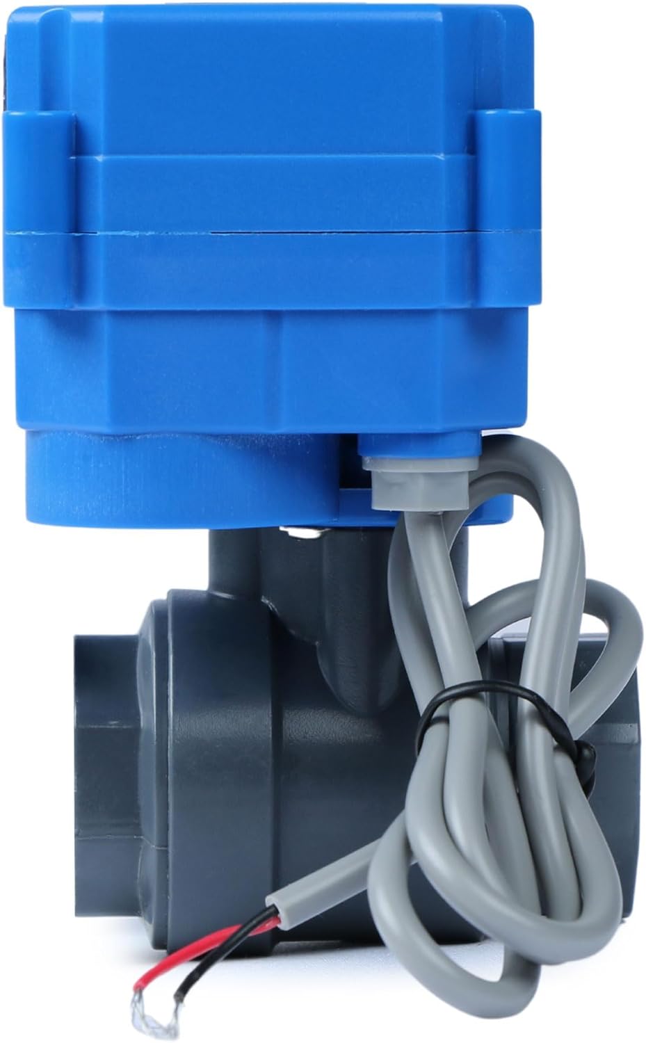 U.S. Solid 1/2” UPVC Motorized Ball Valve - Plastic Electrical Ball Valve with Full Port, 2 Wire Auto Return, 9-36V AC/DC, Normally Closed(Pack of 20)