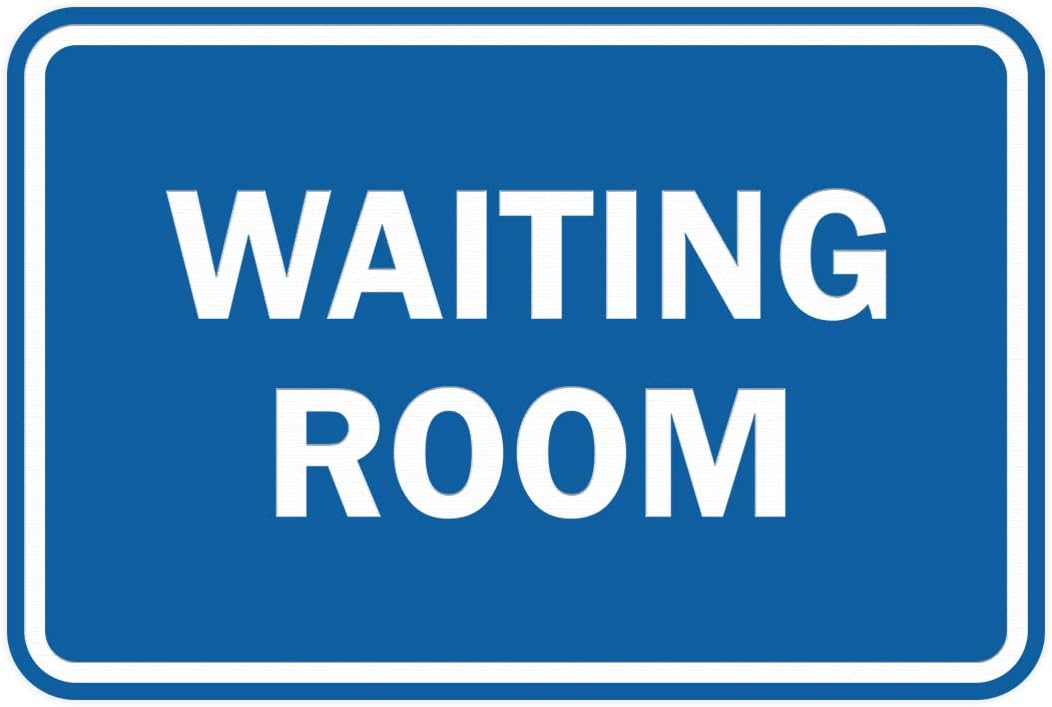 Signs ByLITA Classic Framed Waiting Room (Blue) - Small