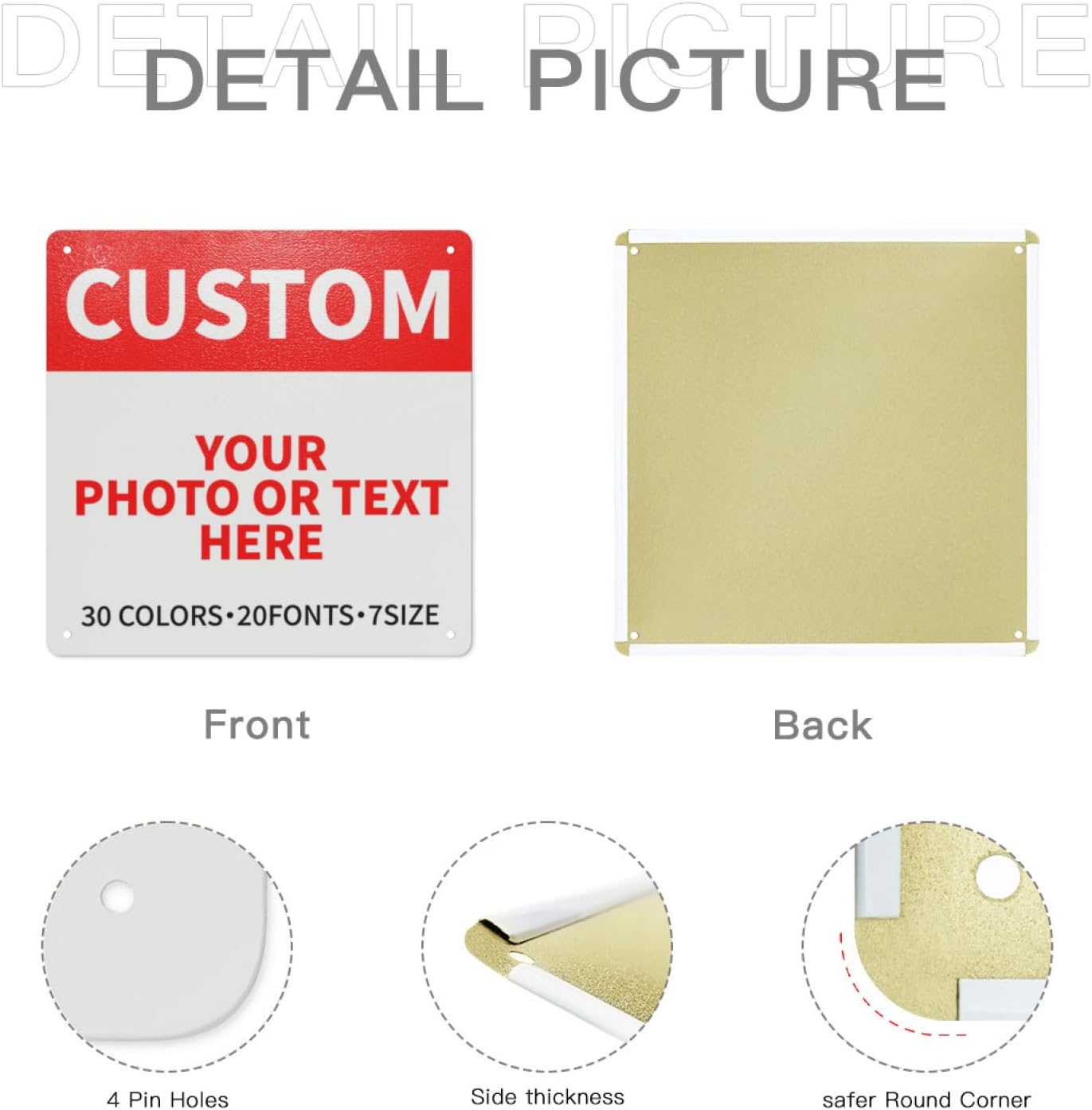 Bulk Custom Signs Outdoor Metal Sign Personalized Signs for Business, Office, Home, Road Signs, Garden Signs, Parking Signs, Decorative Signs, 12''x12''