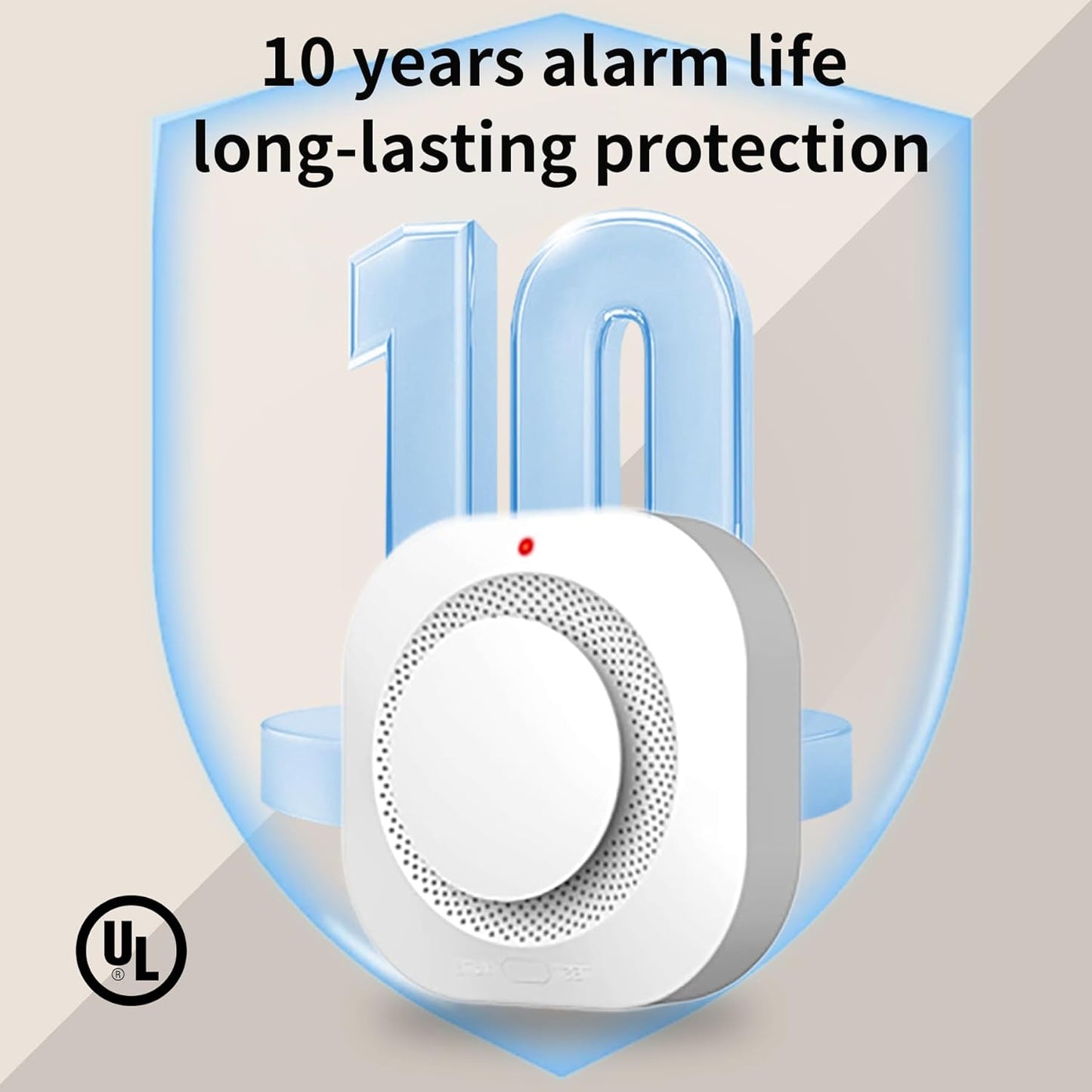 COHANSHANsmoke Detector,Smoke Alarm,fire Alarms Smoke detectors,(Sensor Life of 10 Years) complies with UL Certification,fire Alarm,Smoke detectors,360°Intelligent Detection,Wireless Installation (2)